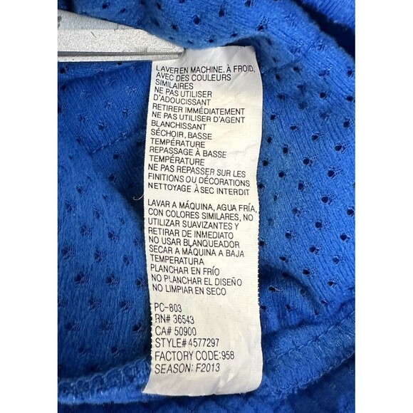 Izod PerformX Waffle Knit Jacket Mens XL Full Zip Blue Running Outdoors Golf - Picture 8 of 12